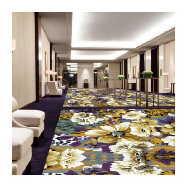 Wall to Wall Tufted Nylon Axminster Carpet for Western Corridor in Colorful Design
