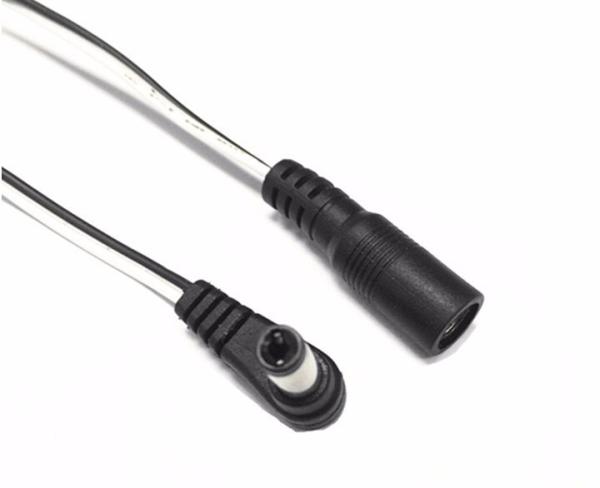 DC Plug 90 Degree Power Cable Extension Female to male 5.5 2.112V