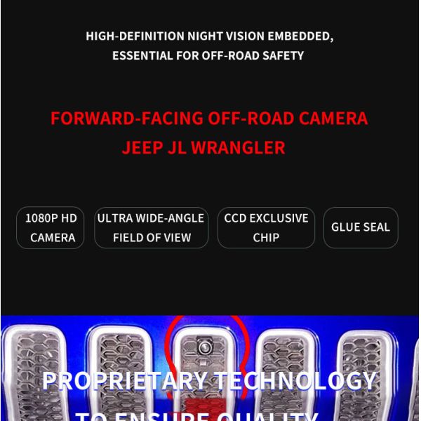 Forward Facing Jeep Off Road Camera Direct Replacement