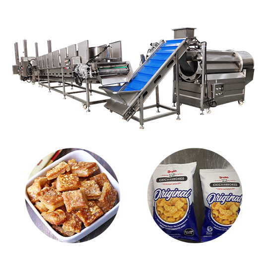 Fully Automated Stainless Steel Lard Fryer Production Line With 2500 X 800 X 1300mm