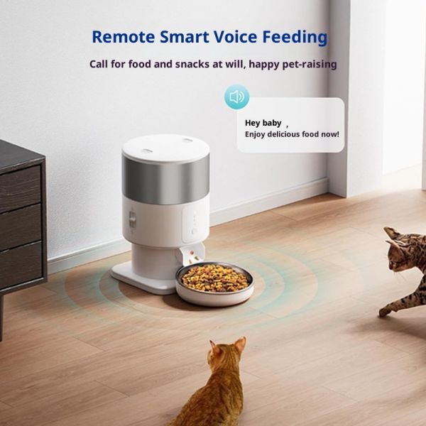 Eco-Friendly Intelligent Dog Cat Food Feeder Charge Automatic Timing Quantitative Portion Control BPA-Free Stainless Bowls Solid