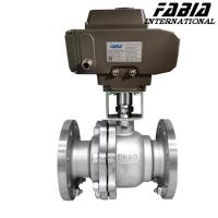 Válvula eléctrica de bola de acero inoxidable de alta presión de dos piezas