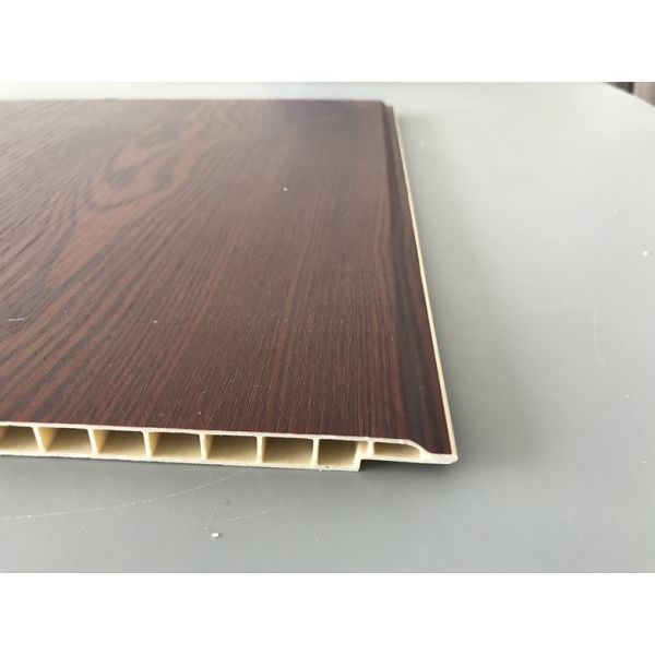 Painéis de parede à prova de fogo da garagem do PVC com largura de madeira 40cm da laminação