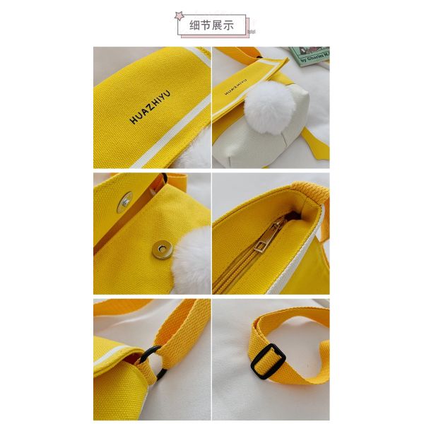 Cute little Donald Duck canvas bag ins Japanese Harajuku girl crossbody bag student animal cartoon customs logo bag