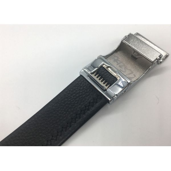 Black 140cm Mens Genuine Leather Belt With Alloy Buckle