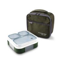 Boîte de déjeuner Bento à 3 compartiments 720 ml étanche aux fuites avec verrouillage rapide vert