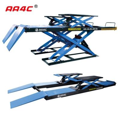 Wheel Alignment Scissor Car Lift For Home Garage Auto Hoist Hydraulic 4T 4.5M Runway