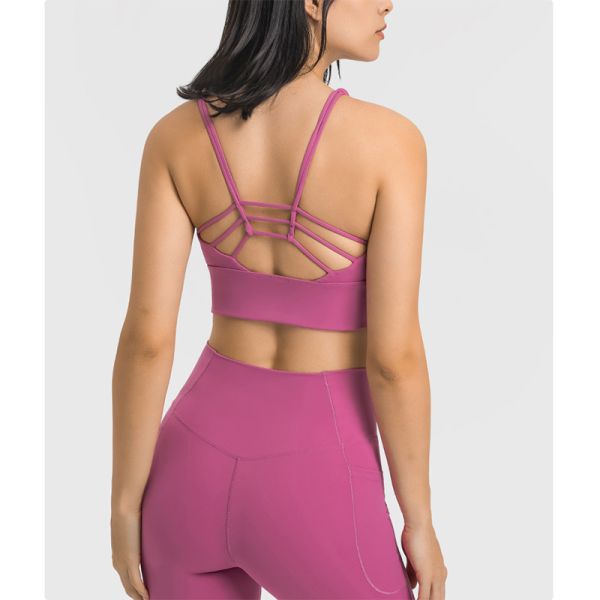 Wholesale Nude Women Sports Bra New Fashion Sxey Yoga Running Bra Tops
