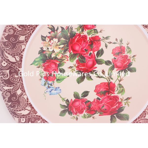 55cm Serving Tray Wedding Plates Set Round Dish Tinplate For Party