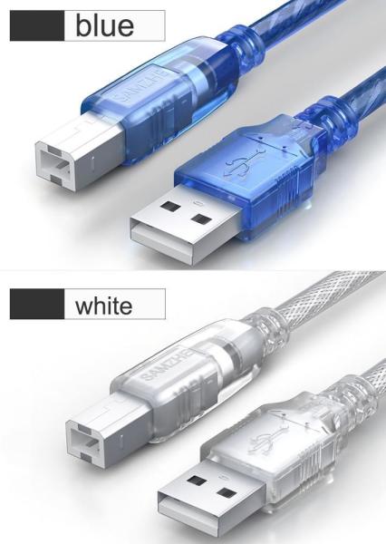 20AWG Cabo USB para impressora USB 2.0 Tipo A macho para B macho cabo de extensão para impressora