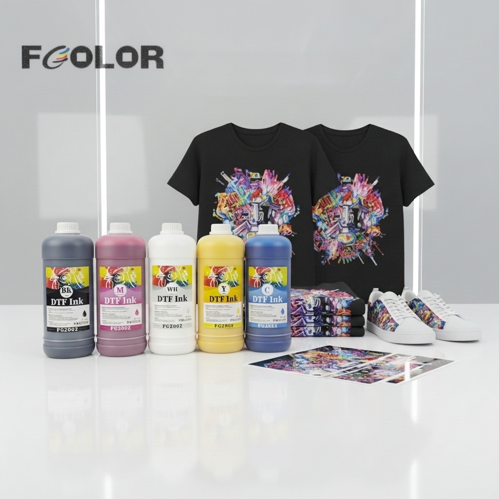 Fcolor Factory Manufacturers Premium DTF Ink 1000ml for L1800 I3200 XP600 4720