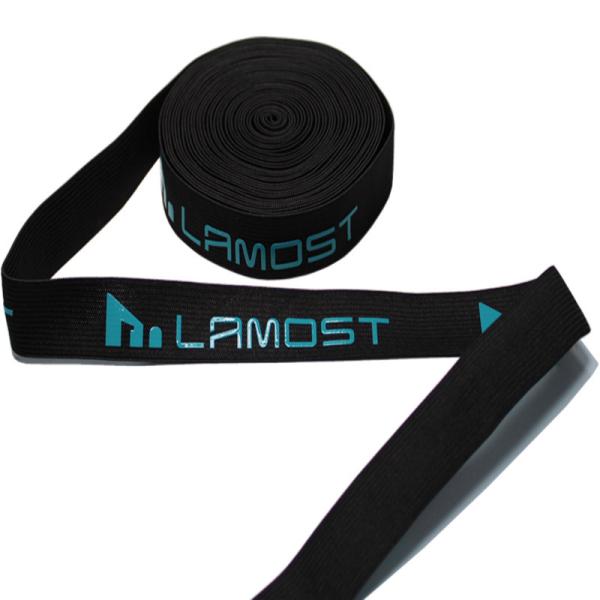 Polyester Printed Elastic Knitted Webbing Custom Logo Low MOQ For Cycling Jerseys