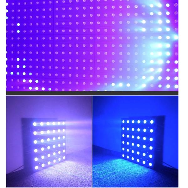 36 3W matrix Full color matrix light led disco Bar atmosphere matrix panel light splicing dyed background light RGBW LED