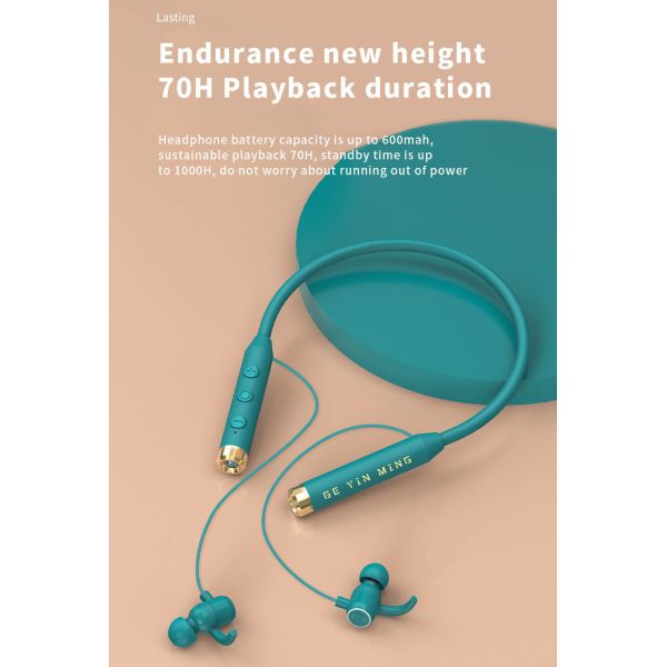 Neckband Bluetooth Earphones Magnetic Absorption Design 600 MAh HiFi Sound