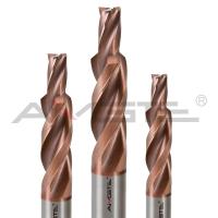 HRC60 Fraiseur d'extrémité d'étape Tricoupeurs de fraisage de carbure solide sur mesure H6