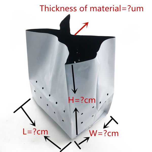 Пластмасса полиэтилена 14cm HDPE растет сумки саженца айвы сумок поли