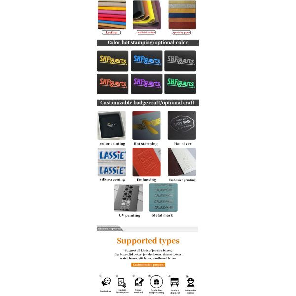 Boîte d'emballage de bijoux à lumière LED Rose Design 2021 pour le plastique et le velours personnalisés