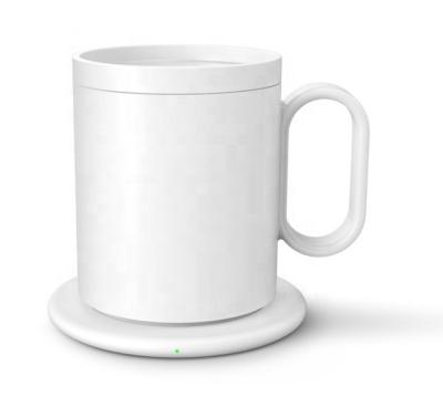 Aquecedor da caneca de café de 55 graus com cerâmica sem fio do ABS do carregador 8 horas de trabalho