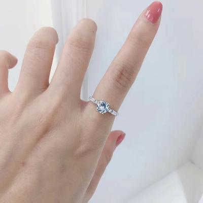 Sparkling Round Clear 925 Sterling Silver Cubic Zirconia Band Ring CZ for Engagement