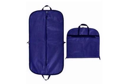 Custom Black/Blue Nonwoven Suit Garment Bag With Handle Dustproof Design Zipper Closure