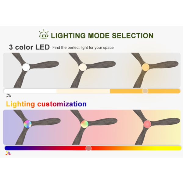 O ventilador de teto de madeira personalizado da 1stshine com luz é a adição perfeita para qualquer espaço.