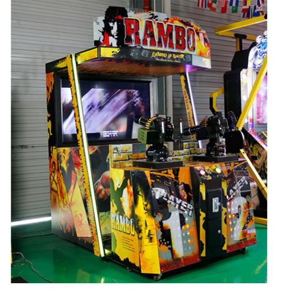 Moeda Operada Máquina de jogo de arcade interior de tiro Rambo Tiro de vídeo Máquina de jogo para parque de diversões