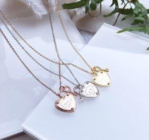 Custom Sterling Heart Silver Locket Necklace Pendant For Valentine'S Day