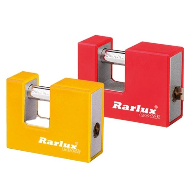 Rarlux Manufacturer Wholesale Safety Heavy Duty Iron Padlock Colored Plastic Covered High Security Rectangular Padlock