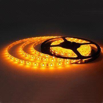 CE & RoHS yellow 0.4A 3528 SMD flexible strip lights for border or contour lighting