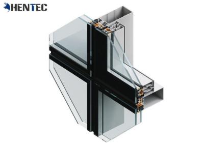 Powder Painted Aluminum Curtain Wall Profile , Aluminum Extrusion Profile