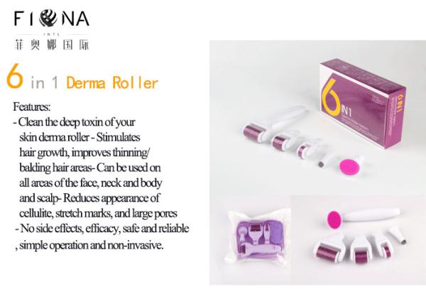 Trade Assurance 0.5mm for clinical use 6 in 1 kit derma rollers acne scars healing wounds eye puffiness removal CE