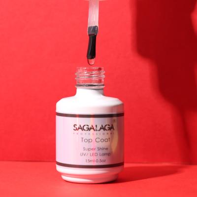 85G Long Lasting High Glossy Top Coat Rich Pigment Gel Polish Base Coat and No Wipe Top Coat Shiny Diamond Gel CPSR Certified