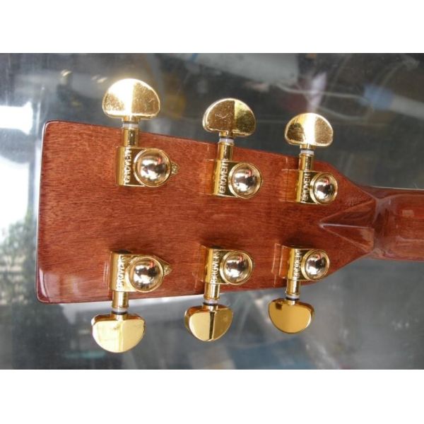 Custom MT Dreadnought D Body Sunburst Acoustic Guitar Wood Pickguard Martin D45 Guitar