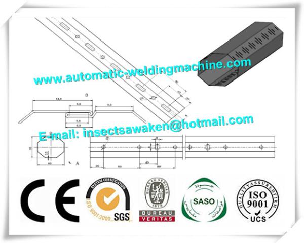 Manual Uncoiler Steel Silo Forming Machine , Steel Octagonal Tube Roll Forming Line