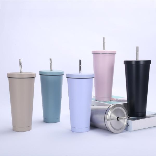 Single Wall Stainless Steel 304 Car Coffee Tumbler 750ml Colorful