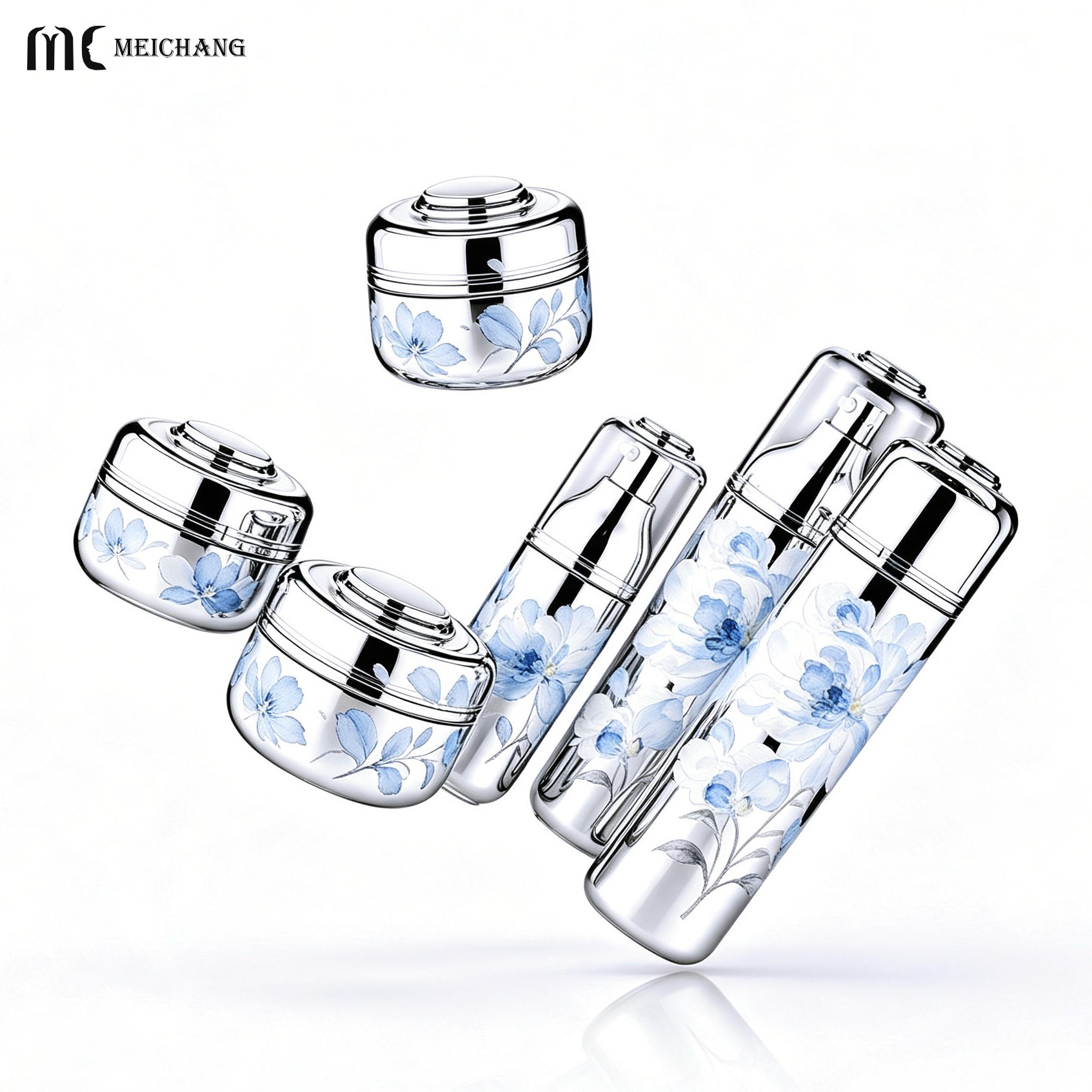 Refillable Glass Skincare Packaging Set with Freshness-Sealing Design for Sustainable Beauty Brands