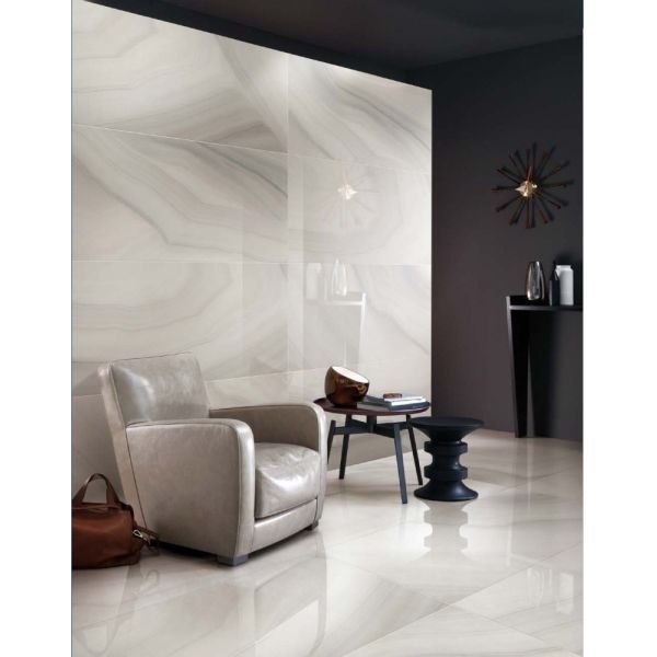 12mm Thkness Marble Look Porcelain Tile / Carrara Porcelain Floor Tile