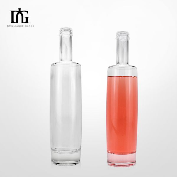 Clear Matte Black Glass Liquor Bottle 700ml 750ml for Nordic Gin Whiskey Vodka Spirit