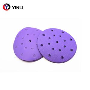 Ceramic 6 Inch Hook And Loop Sanding Discs 60 Grit With 17 Hole