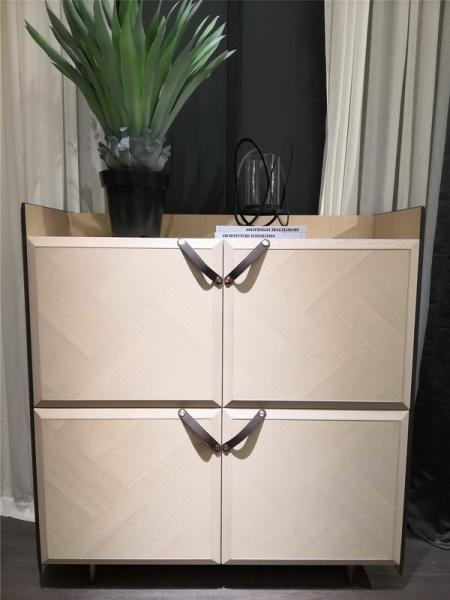Hotel Dining Lobby Furniture For Buffet Cabinet In Italy Minimalist Design By Oak Wood Casa Covered Leather In Steel Leg