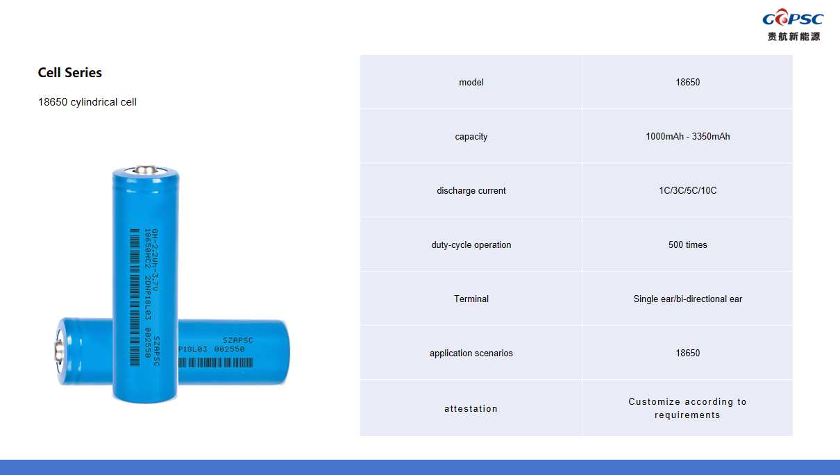 Celular de condensador 18650