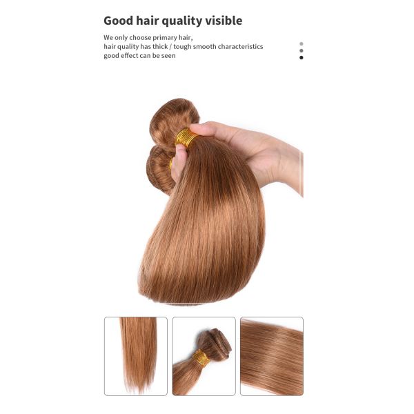 20inch 50.8cm Color 27 Bundles Honey Blonde Human Hair Bundles