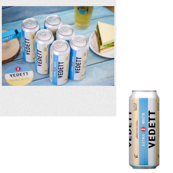 Belgium Food Grade White Bear Aluminum Beer Can UV Printing