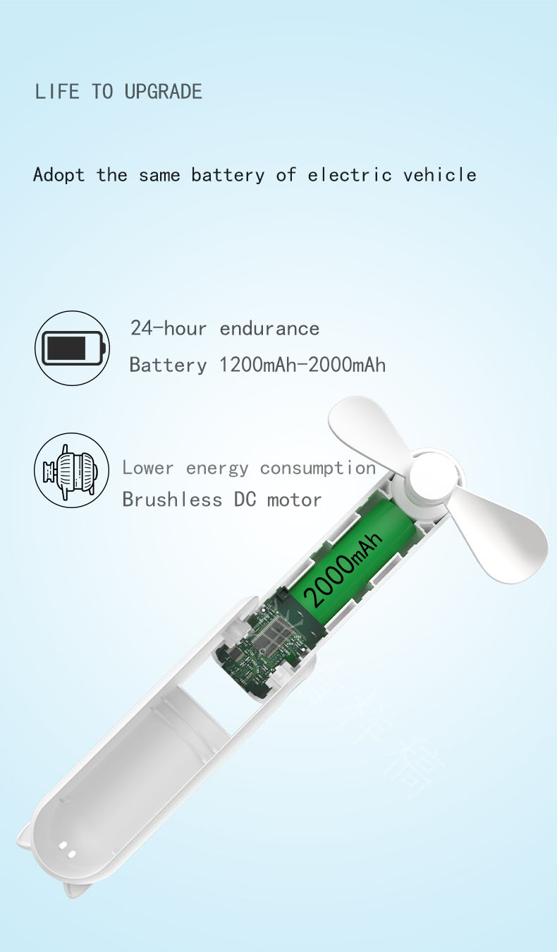 Summer Wholesale Cheap Small Handy Mini Electric Portable Rechargeable Battery with Light Outdoor Use Cute Handheld Fan
