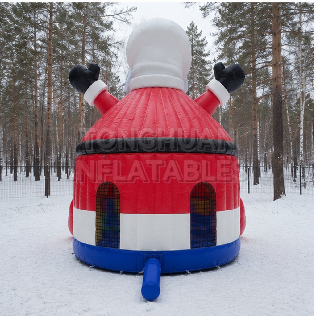 Santa Claus Inflatable Bounce House for Commercial Christmas Events