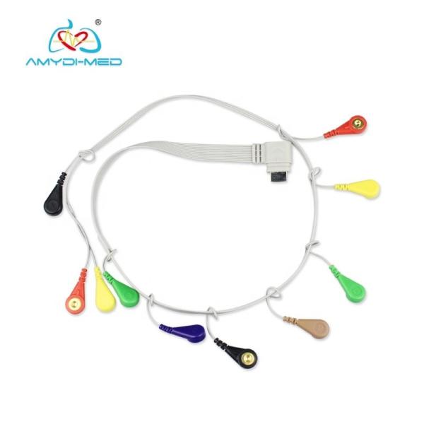 Holter Recorder ECG Patient Cable With 10 Lead Snap Holter Class I Instrument