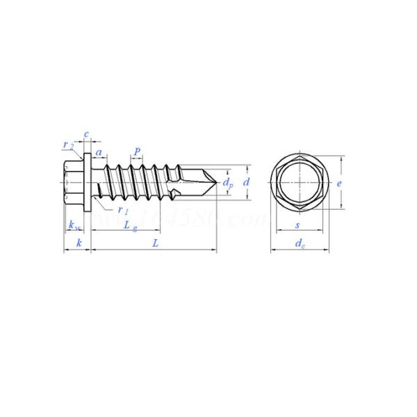 Carbon Steel Roofing Screws: Hex Socket Self-Drilling Fasteners with EPDM Gaskets
