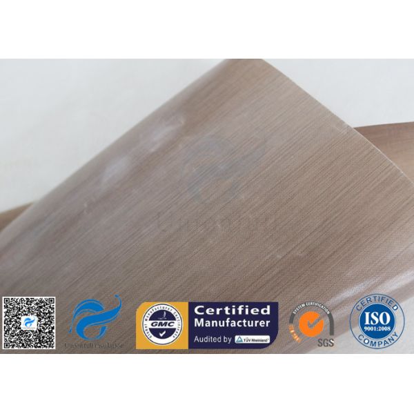 0.12mm Brown ptfe coated fiberglass cloth For Non Stick BBQ Grill Mat