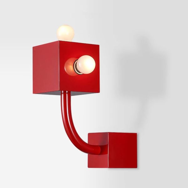 Lámpara de noche de dormitorio moderno color rojo luz creativa lámpara de pared para el salón