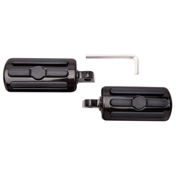 Custom Black Foot Pegs Motorcycle Footpeg Footrest for Harley Davidson and Long-Lasting